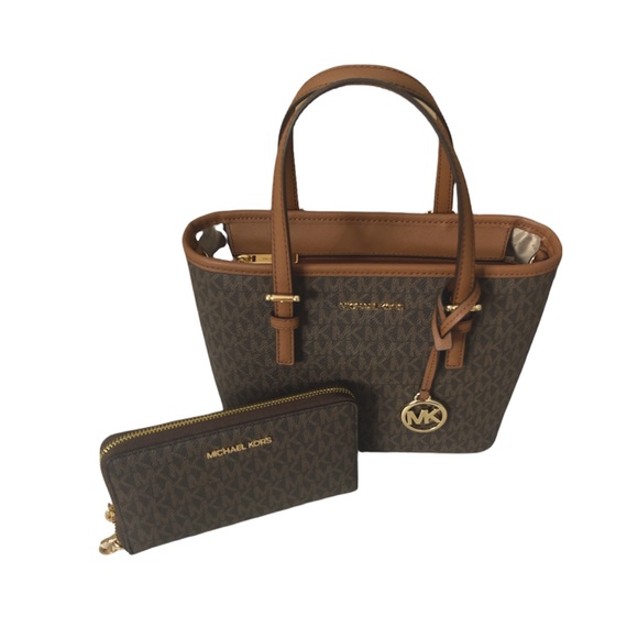 Michael Kors Tote Bag Jet Set Travel Extra-Small Logo Top-Zip - Picture 2 of 16